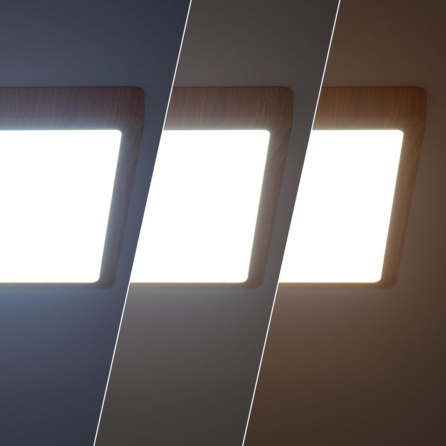 Plafonnier LED Carré 24W IP20 Dimmable en Aluminium 280x280 mm