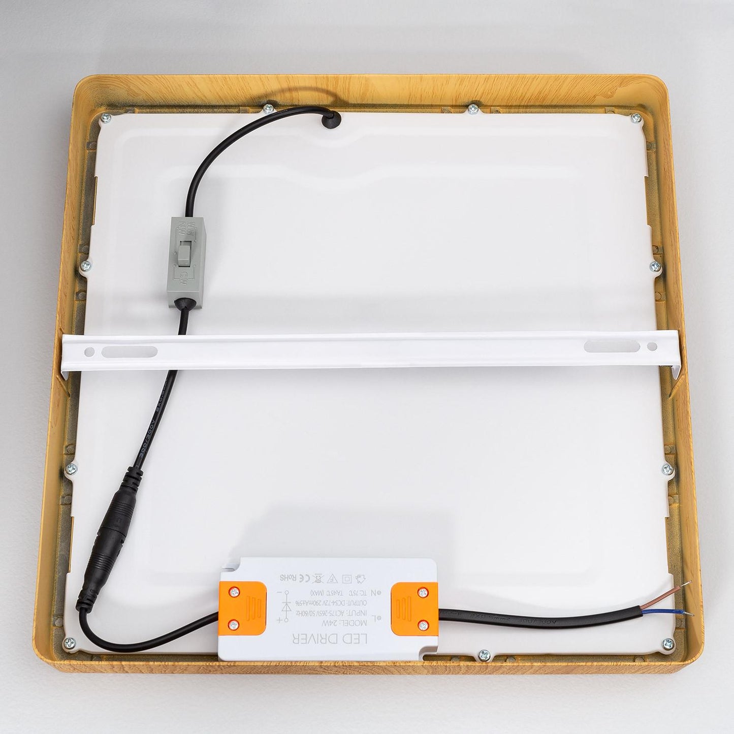 Plafonnier LED Carré 24W IP20 Dimmable en Aluminium 280x280 mm