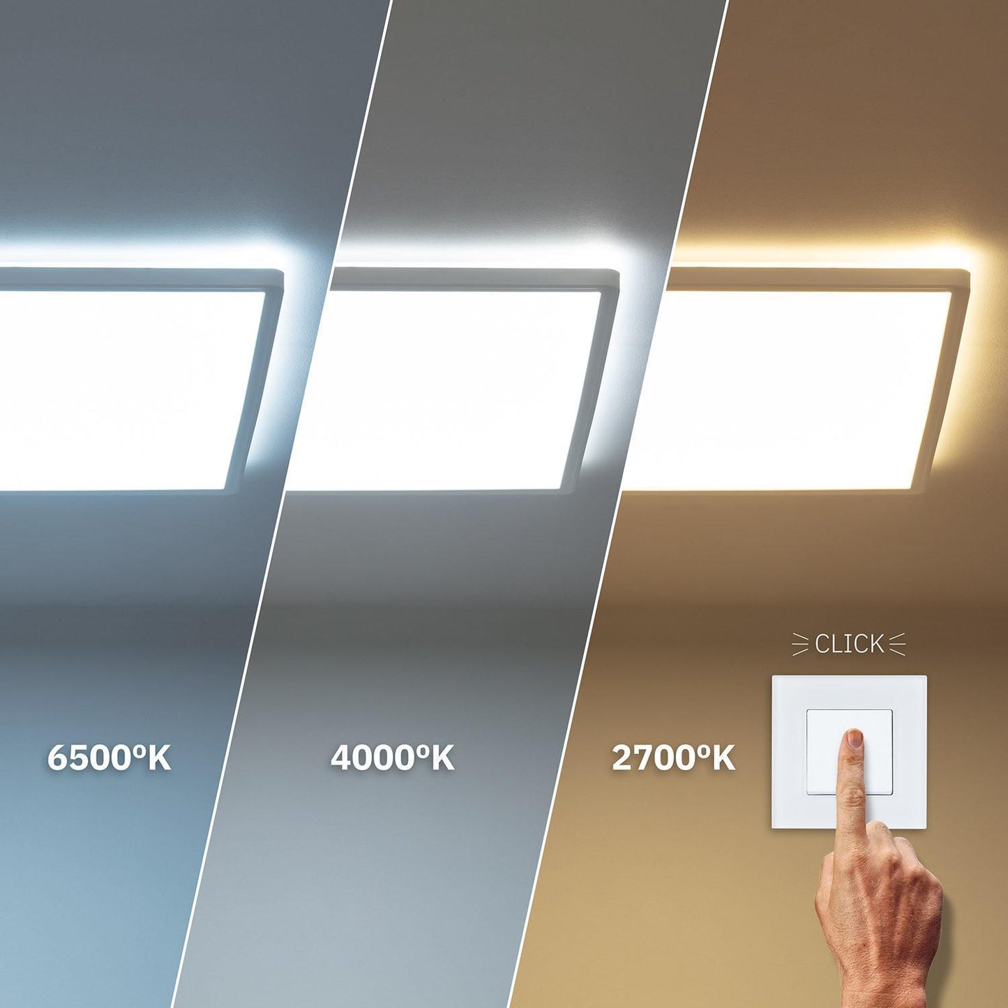 Plafonnier LED Carré 24W 420x420mm IP20 Non Dimmable