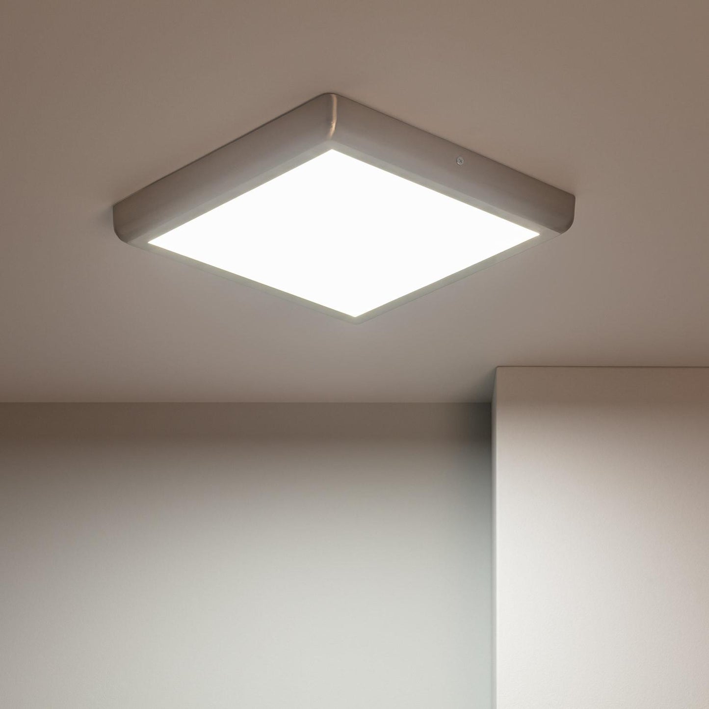 Plafonnier LED Carré 24W Métal Silver 300x300mm IP20