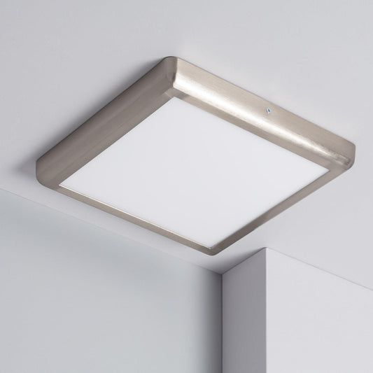 Plafonnier LED Carré 24W Métal Silver 300x300mm IP20