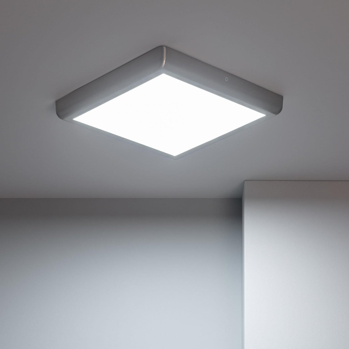 Plafonnier LED Carré 24W Métal Silver 300x300mm IP20
