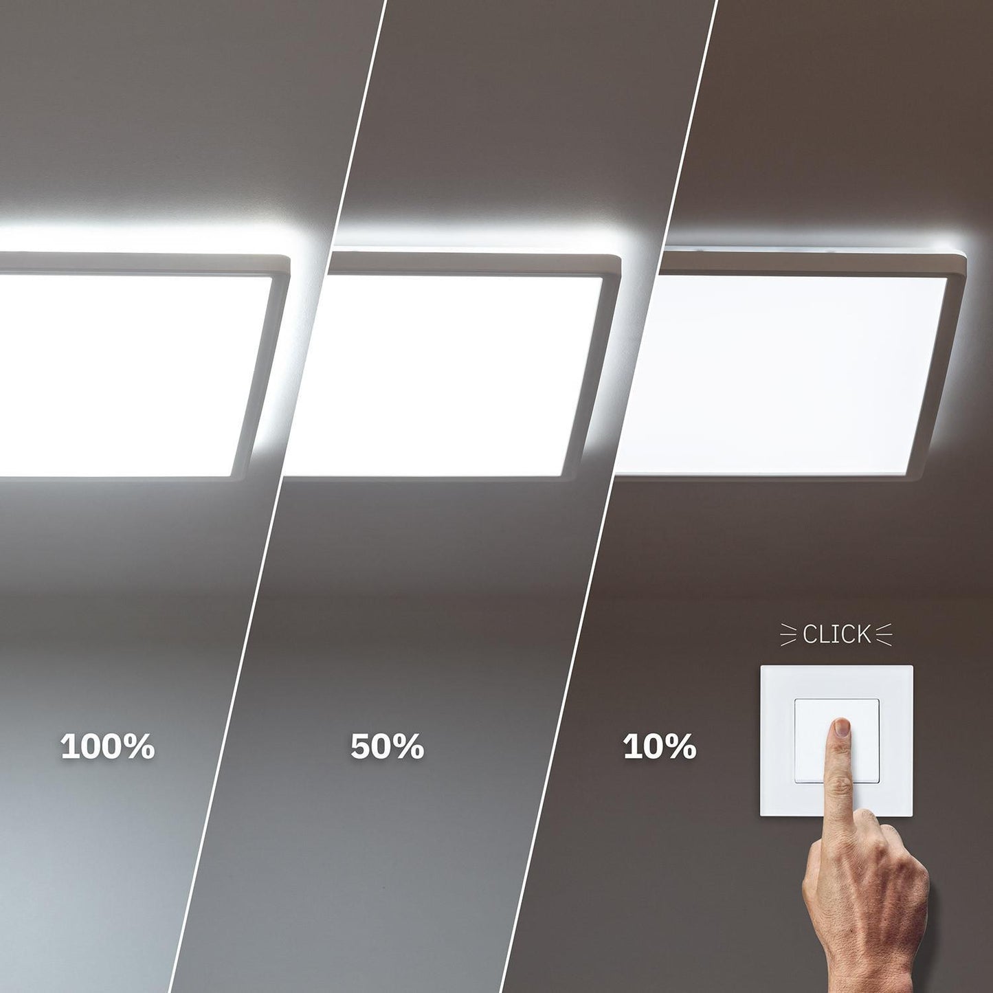 Plafonnier LED Carré 24W Dimmable 420x420mm IP20