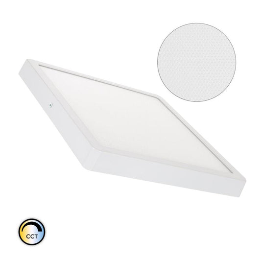 Plafonnier LED Carré 24W Extra-Plat, Microprismatique, UGR17, 280x280 mm, IP20