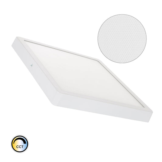 Plafonnier LED Carré 24W Extra-Plat, Microprismatique, UGR17, 280x280 mm, IP20