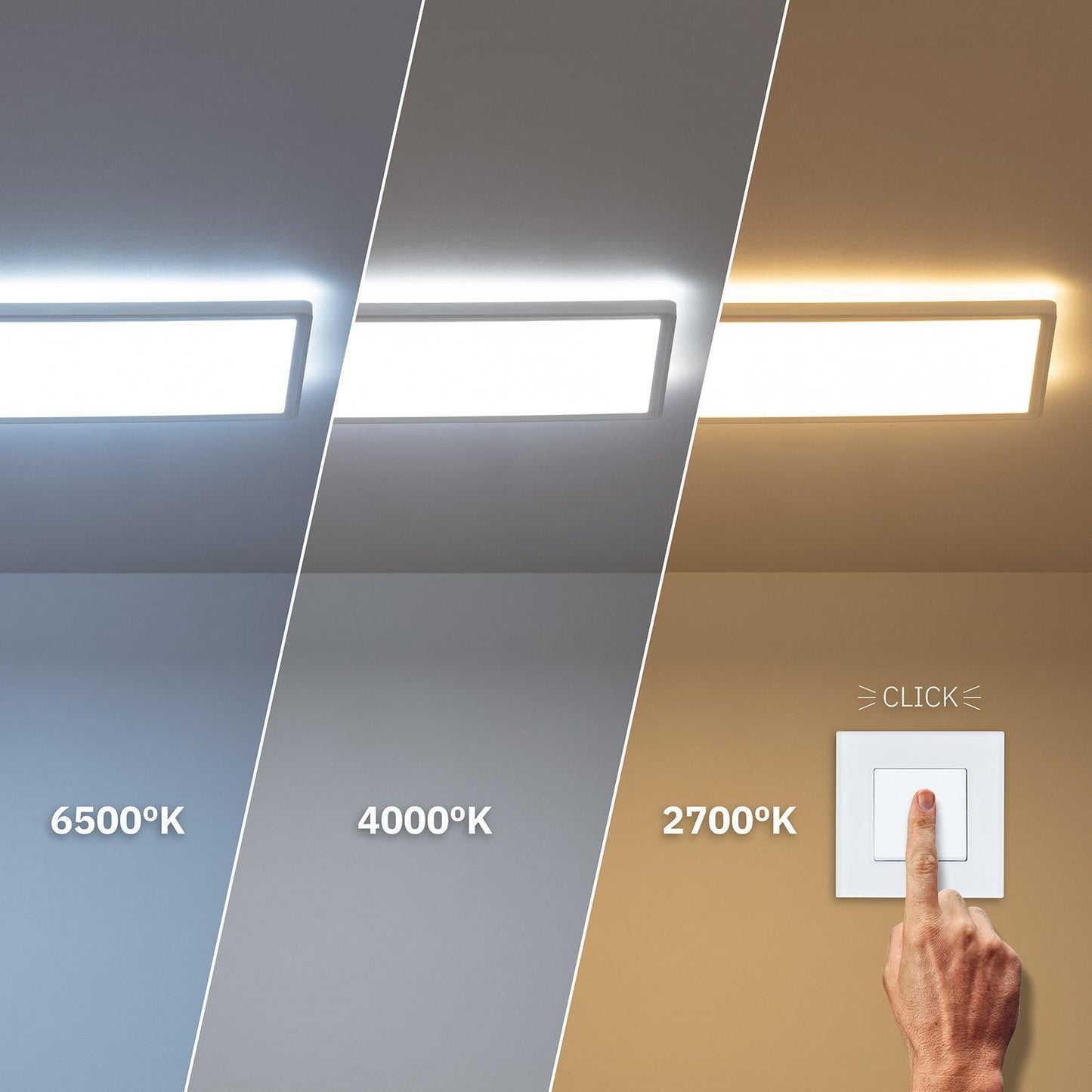 Plafonnier LED Rectangulaire 24W 580x200 mm IP20 Non Dimmable