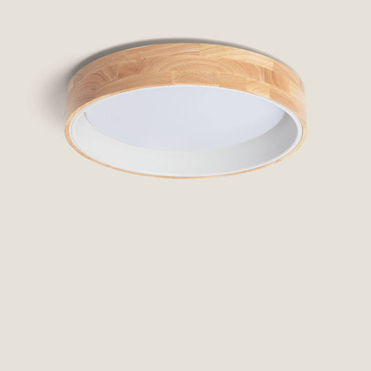 Plafonnier LED Rond en Bois 30W IP20 Ø570 mm