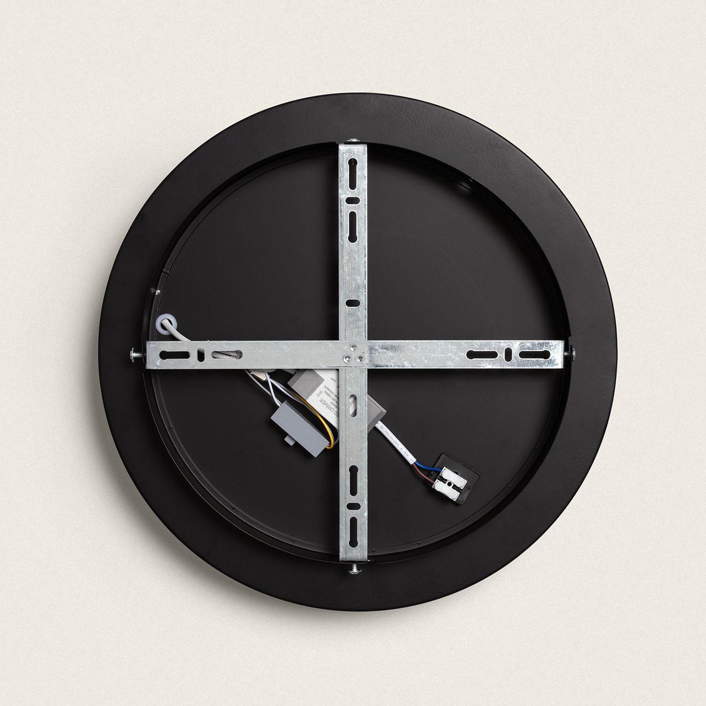 Plafonnier LED Rond 30W Ø380 mm IP20 Métal Noir