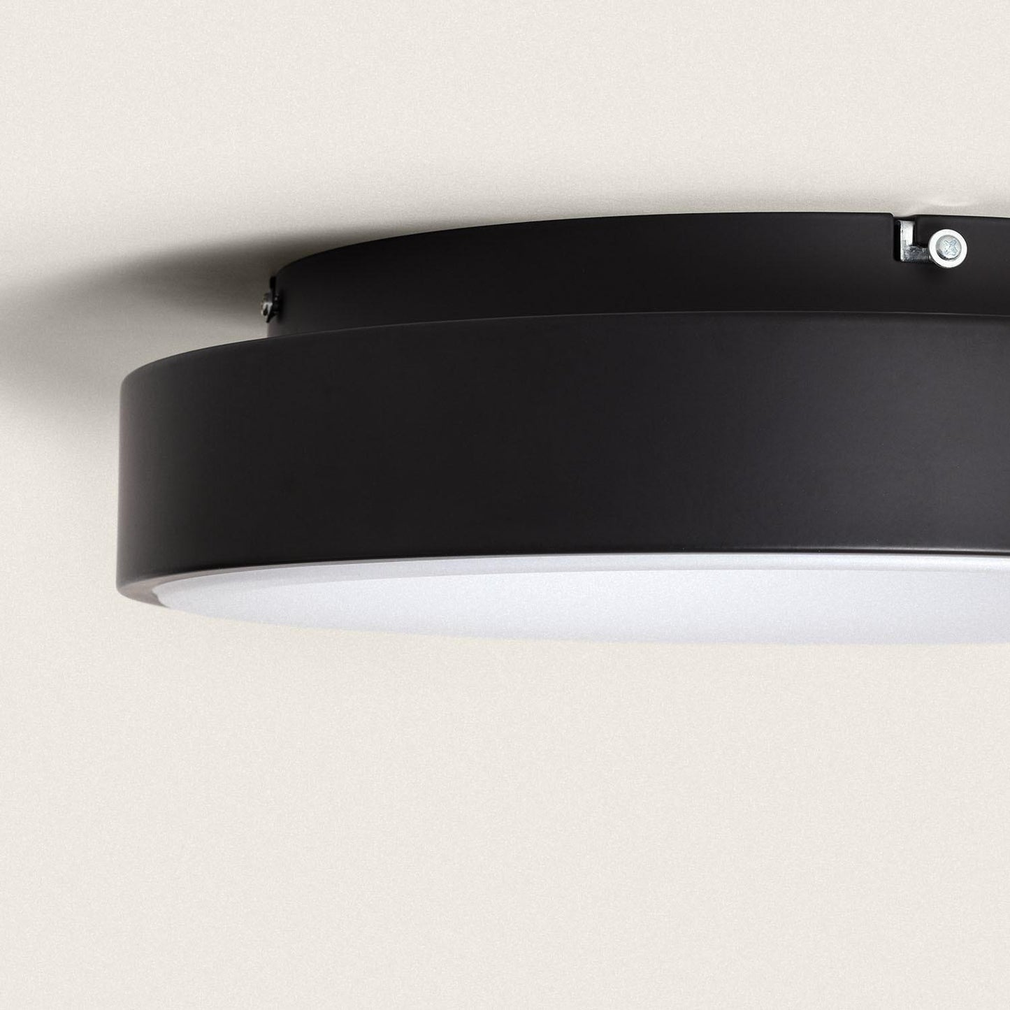 Plafonnier LED Rond 30W Ø380 mm IP20 Métal Noir