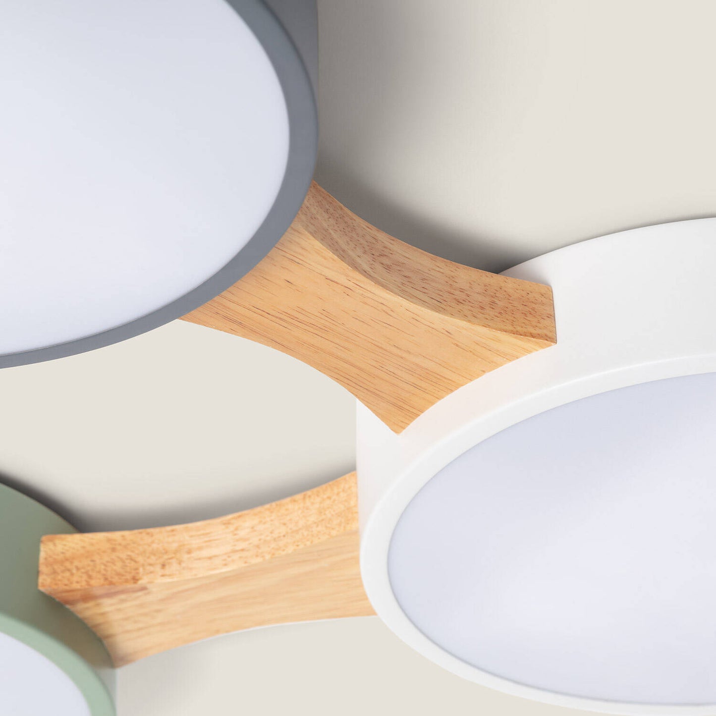 Plafonnier LED en Bois et Métal 30W, IP20, Non Dimmable