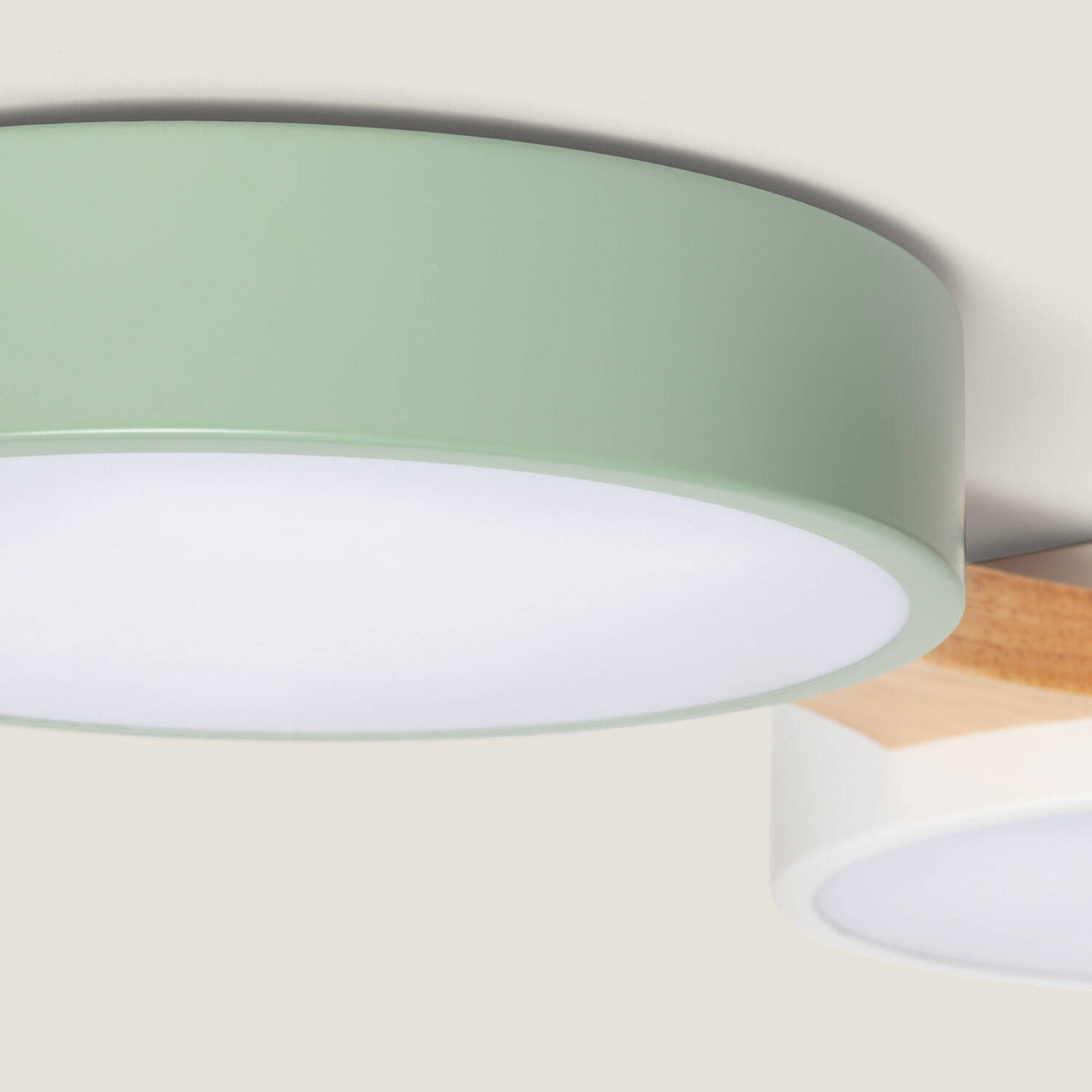 Plafonnier LED en Bois et Métal 30W, IP20, Non Dimmable