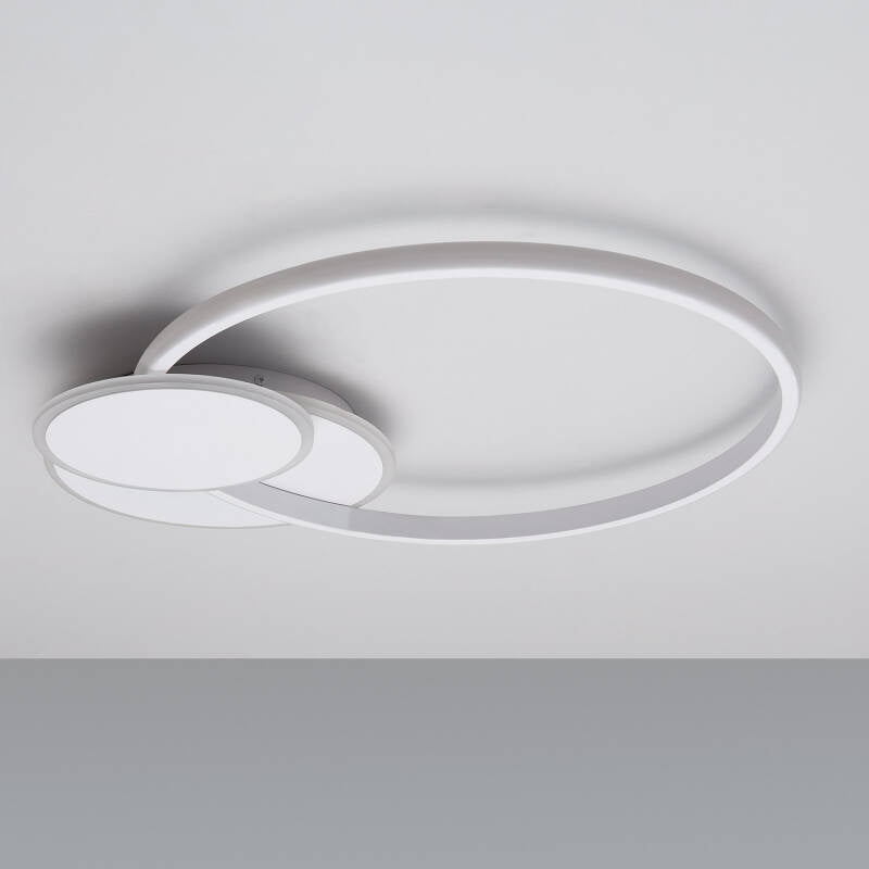 Plafonnier LED 30W IP20 Métal Blanc Opale 1650lm