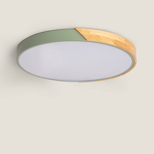 Plafonnier LED Rond en Bois 36W, Ø500 mm, IP20