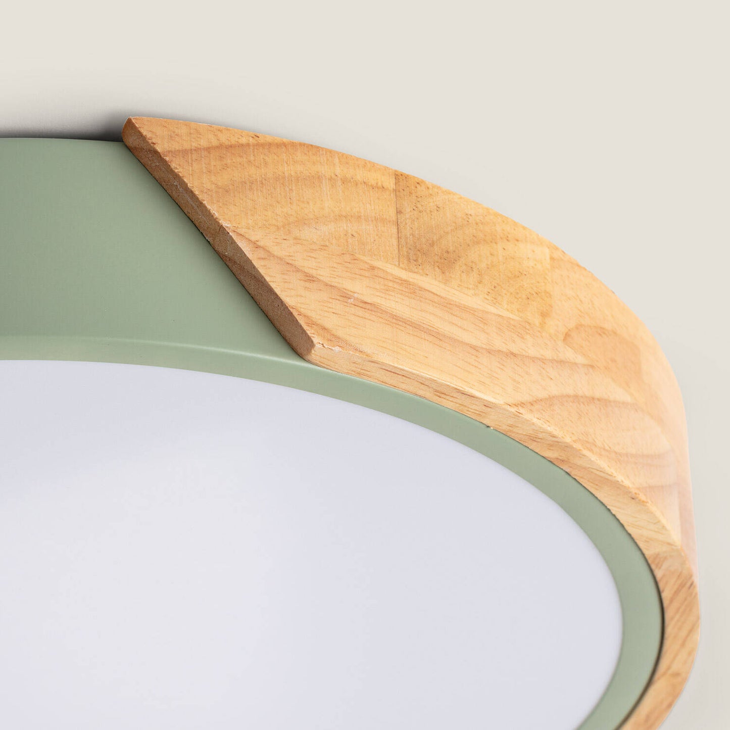 Plafonnier LED Rond en Bois 36W, Ø500 mm, IP20