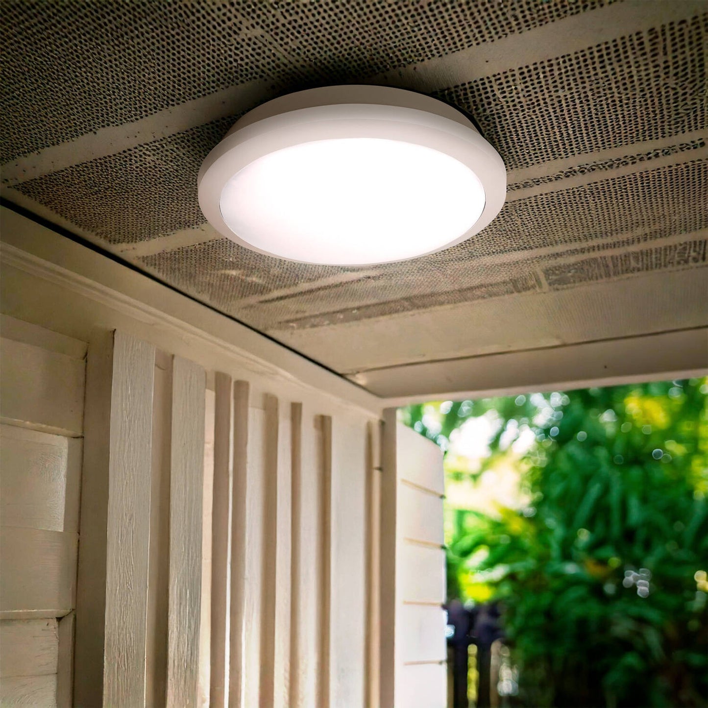 Plafonnier LED Extérieur 18.5W Circulaire avec Détecteur Radar IP65 Ø300 mm