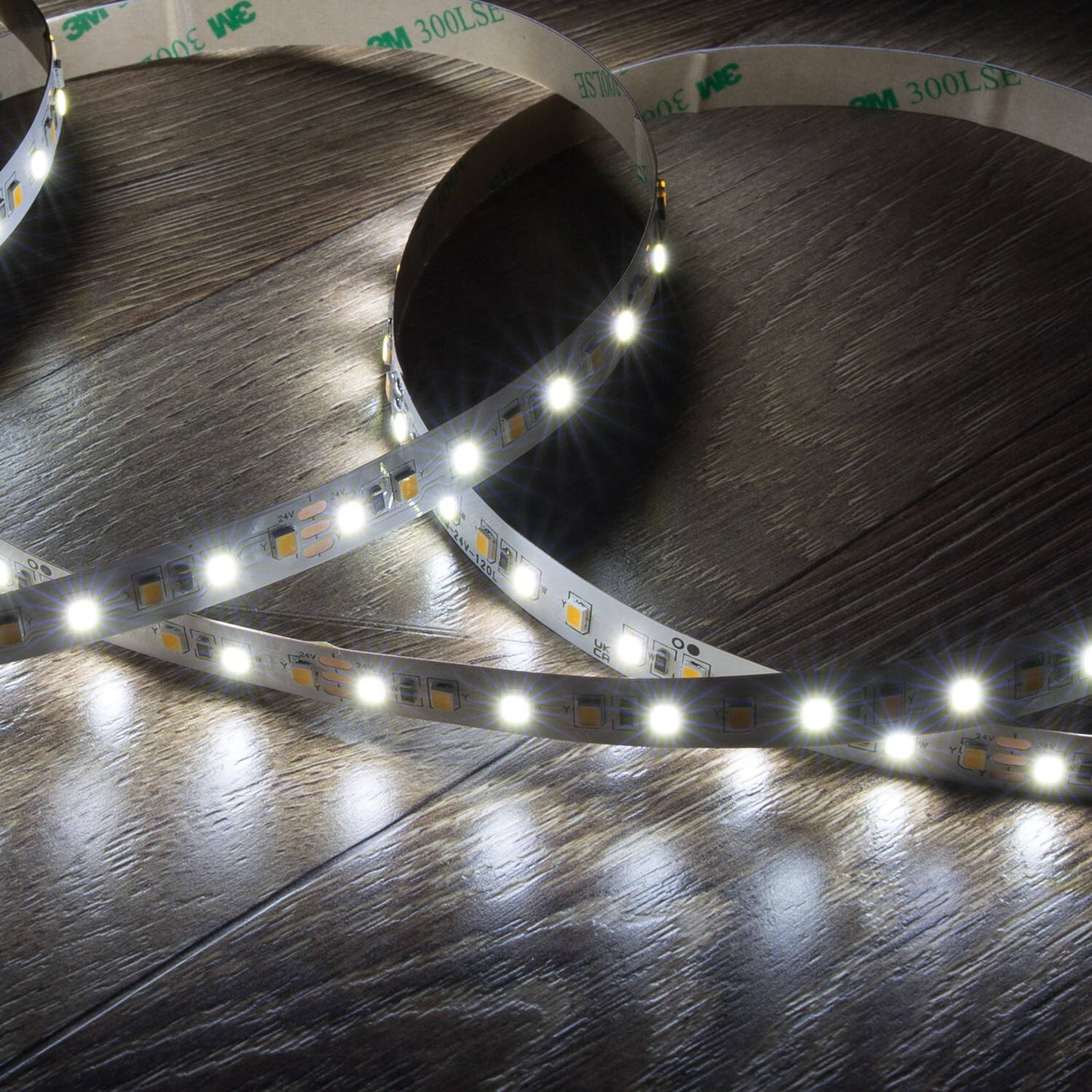 Ruban LED 24V DC 12W/m 5m IP20 CRI90 Dimmable, Coupe 5 cm
