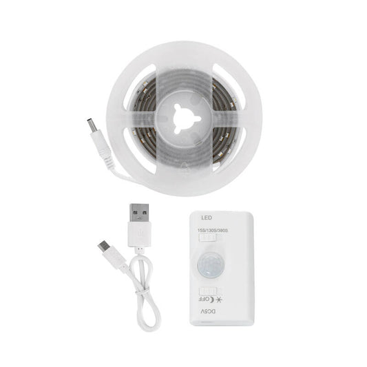 Ruban LED 1m 2.5W IP20 avec Détecteur de Mouvement et Batterie Rechargeable