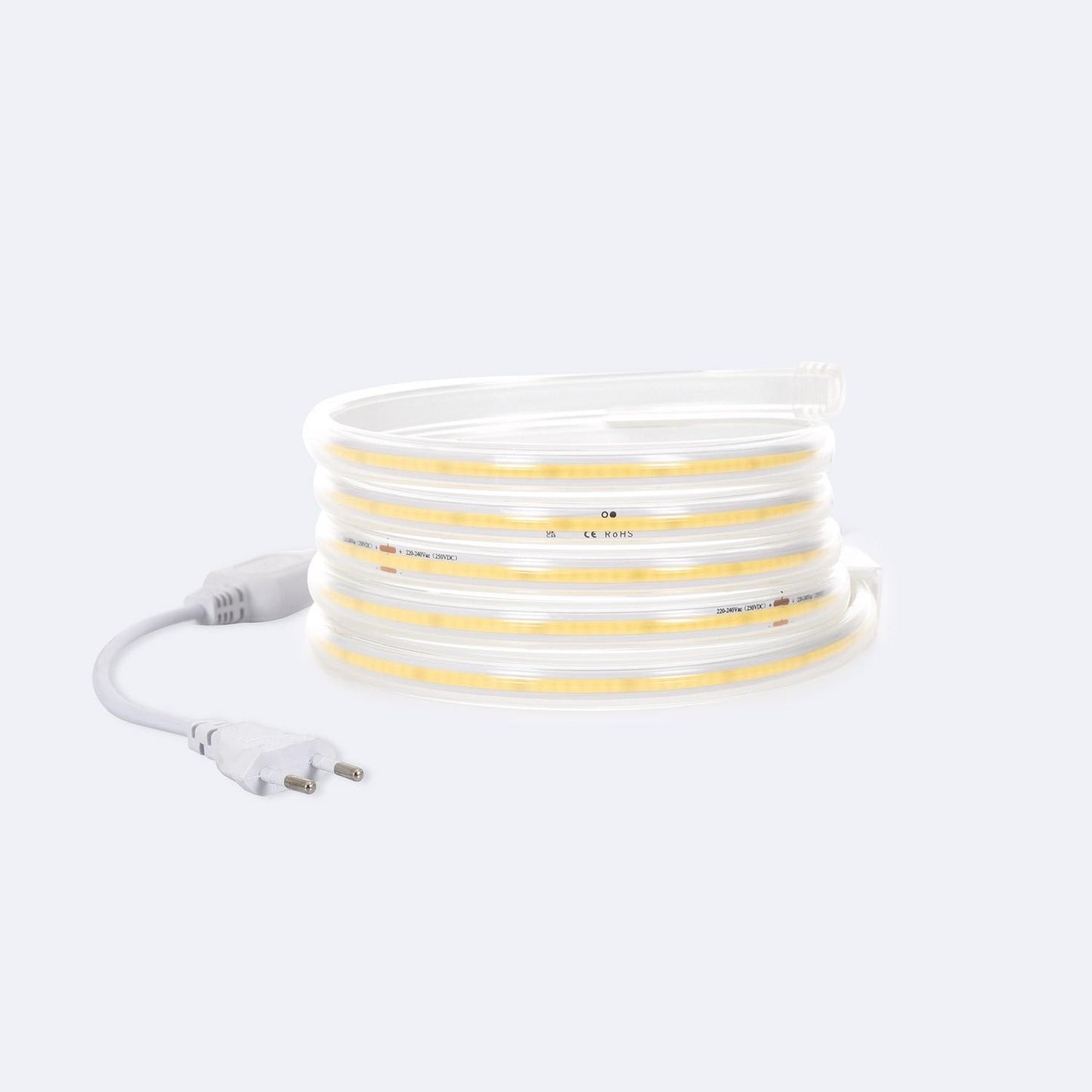 Ruban LED COB 220V 8W/m IP65 CRI90 Dimmable Extérieur/Intérieur