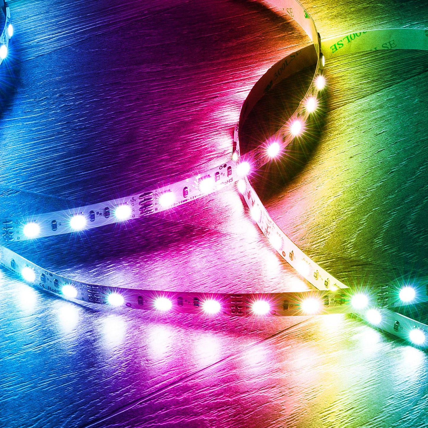 Ruban LED RGB 12V 9W/m 5m IP20 Flexible et Dimmable
