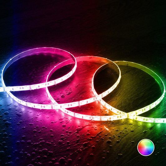 Ruban LED RGB 12V 9W/m 5m IP65 Découpable et Dimmable
