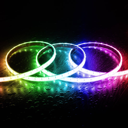 Ruban LED RGB Flexible 220V IP67, 60 LED/m, Silicone, Découpe 100 cm