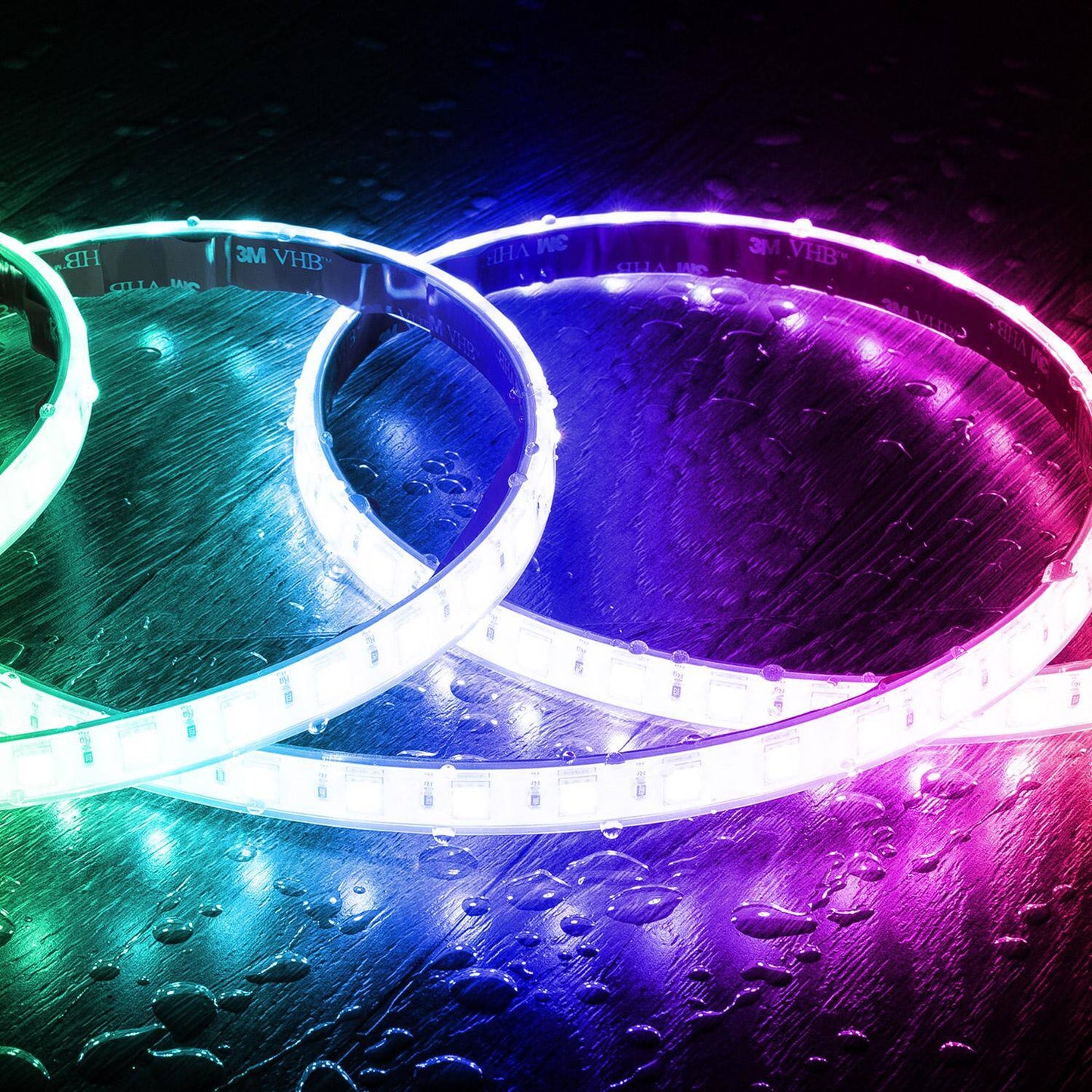 Ruban LED RGB Flexible 220V IP67, 60 LED/m, Silicone, Découpe 100 cm