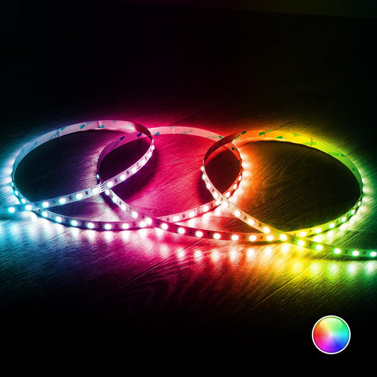 Ruban LED RGB 24V 10W/m 5m IP20 Flexible et Découpable