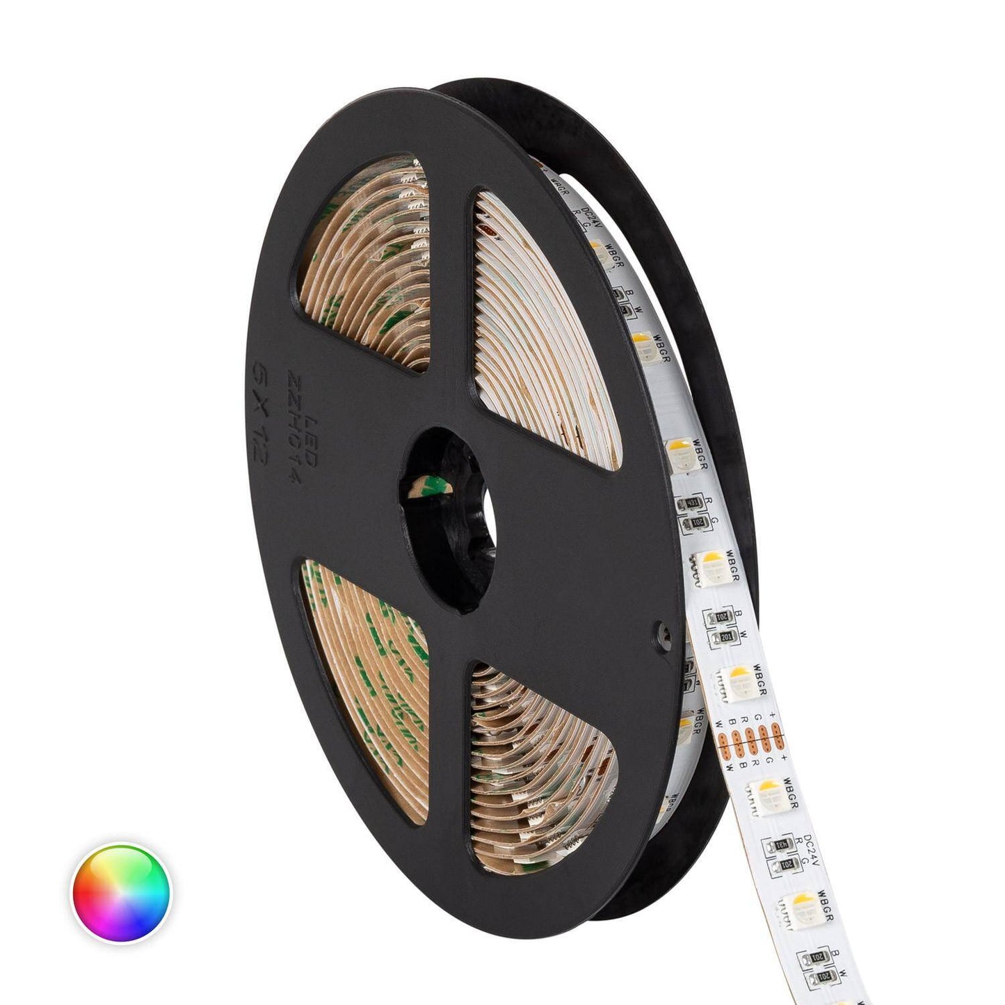 Ruban LED RGBW 12W/m 24V 5m IP20 Dimmable
