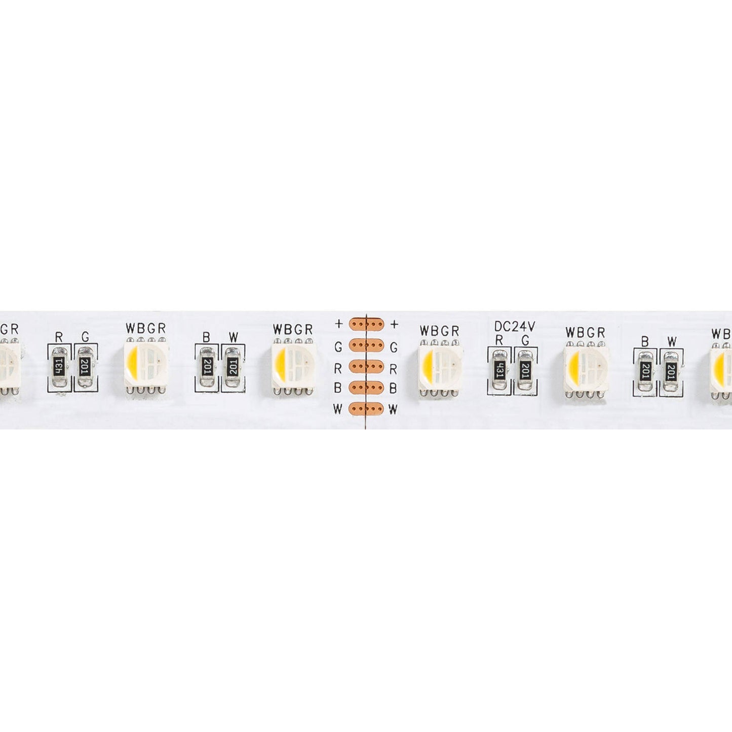 Ruban LED RGBW 12W/m 24V 5m IP20 Dimmable