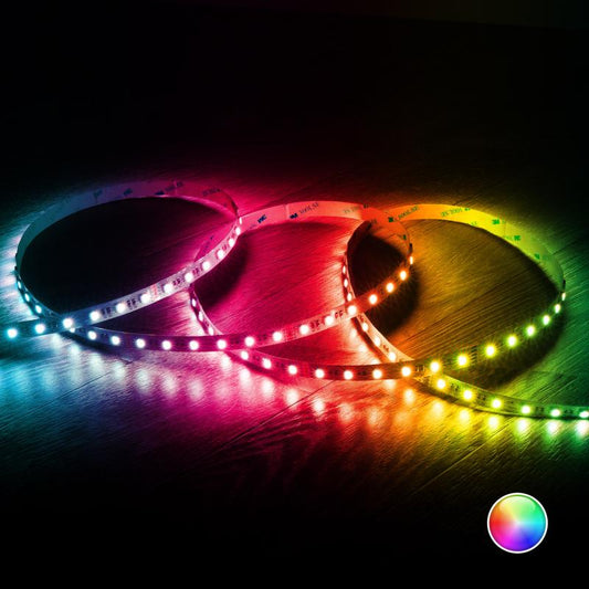 Ruban LED RGBW 24V 10W/m 60LED/m 5m IP20 Flexible et Découpable