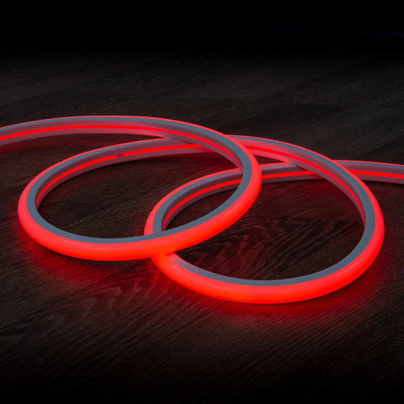 Néon LED Flexible Dimmable 7.5W/m 220V IP67 Rouge Semi-circulaire Extérieur/Intérieur