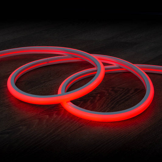 Néon LED Flexible Dimmable 7.5W/m 220V IP67 Rouge Semi-circulaire Extérieur/Intérieur