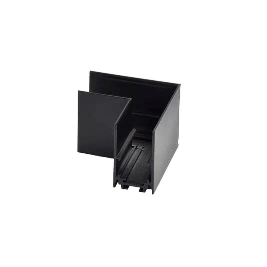 Raccord en L Horizontal pour Rail Magnétique 20mm, Aluminium Noir