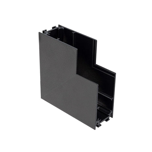 Raccord en L pour Rail Magnétique 20mm, Installation en Saillie, Aluminium Noir